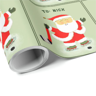 Personalized Hockey Christmas Wrapping Paper