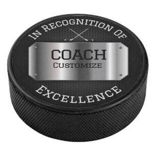 Personalized Hockey Coach Hockey Puck