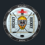Personalized Hockey Dartboard<br><div class="desc">A fun hockey themed dartboard for the hockey fan and fanatic of the family! Features custom hockey imagery all with fully customizable text to add names,  team numbers,  images,  and more if desired. Enjoy!</div>