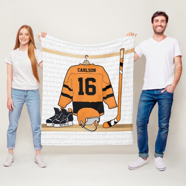 Personalized Hockey Fleece Blanket (In Situ)