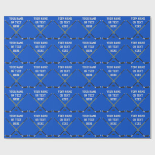Personalized Hockey Gift Wrapping Paper, Your Text Wrapping Paper