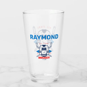 Personalized Hockey Glass