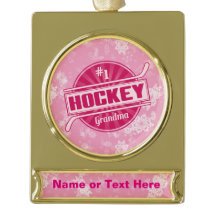 Personalized Hockey Grandma Christmas Ornament