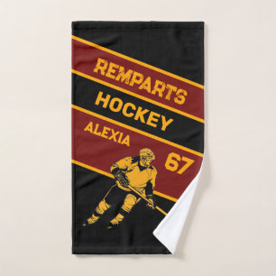 Personalized Hockey Hand Towel