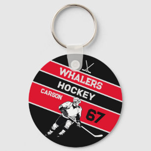 Personalized Hockey Keychain