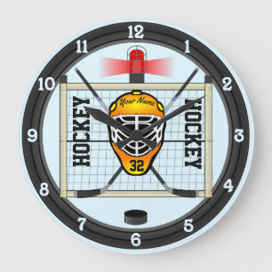 Personalized Hockey Large Clock