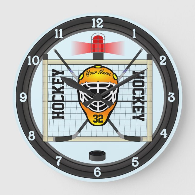 Personalized Hockey Large Clock (Front)