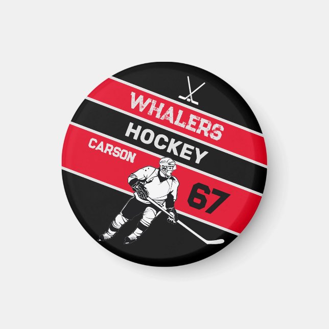 Personalized Hockey Magnet (Front)