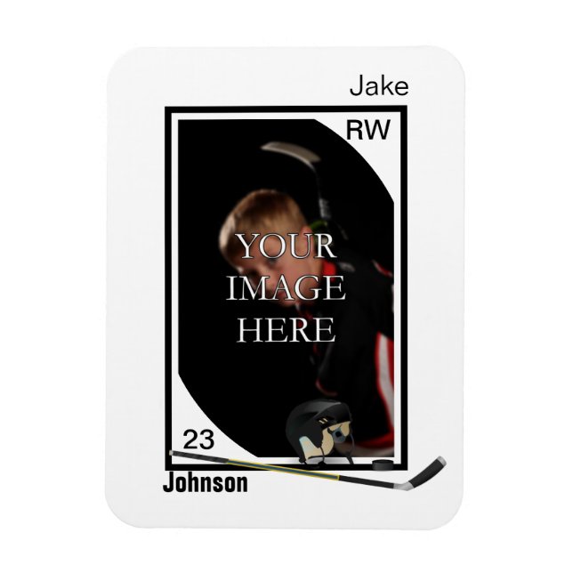 Personalized Hockey Magnet (Vertical)