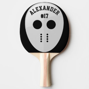 Personalized Hockey Mask Ping Pong Paddle