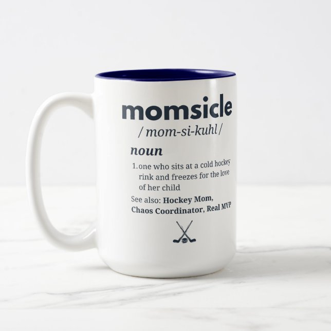Personalized Hockey Momsicle Mug  (Left)