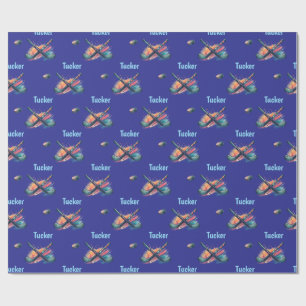 Personalized Hockey Name Wrapping Paper Roll