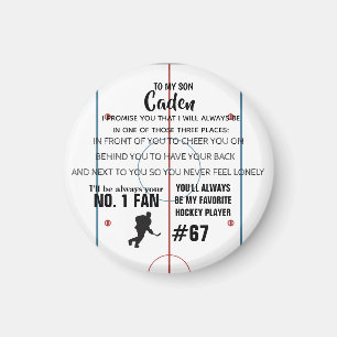 Personalized Hockey NO.1 FAN Magnet