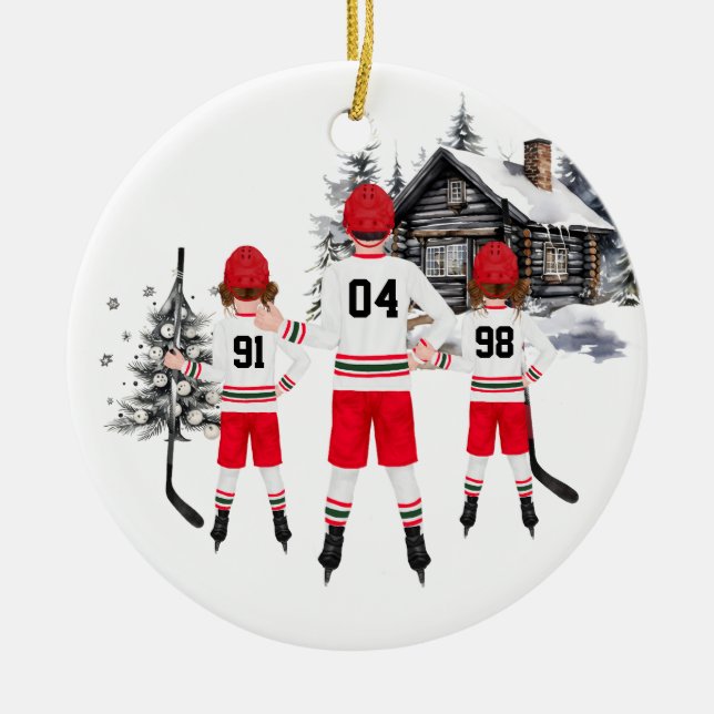 Personalized Hockey Ornament (Front)