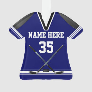 Personalized Hockey Ornaments, Jersey Shaped Ornament