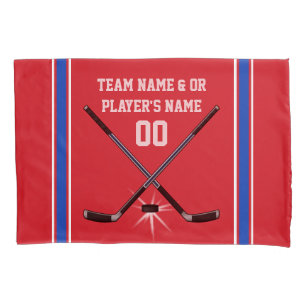 Personalized Hockey Pillow Case with Name, Number