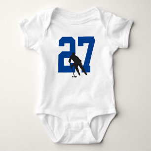 Personalized Hockey Player Number Infant Player Baby Bodysuit