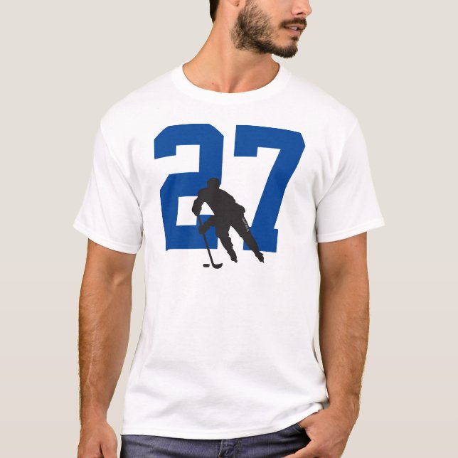 Personalized Hockey Player Number T-Shirt (Front)