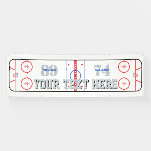Personalized Hockey Rink Diagram Design on a Banner