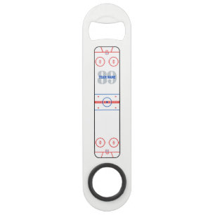 Personalized Hockey Rink Diagram Design on a Speed Bottle Opener