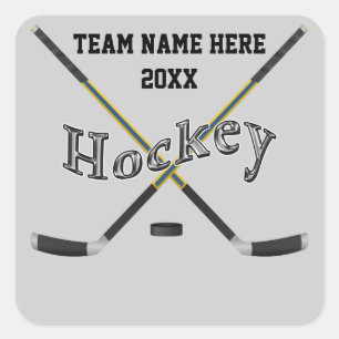 Personalized Hockey Stickers Your Text and Colours