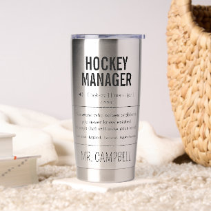Personalized Hockey Team Manager Funny Insulated Tumbler