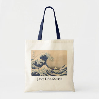Personalized Hokusai Great Wave Tote Bag
