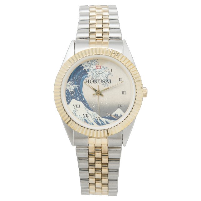 Personalized Hokusai Tsunami Watch (Front)