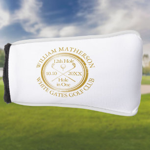 Personalized Hole in One Classic Gold Golf Head Cover