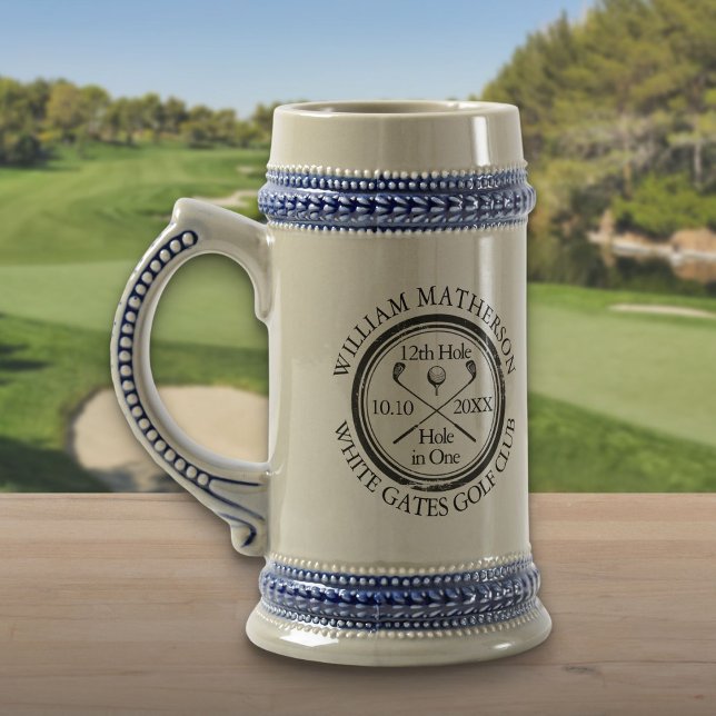 Personalized Hole in One Classic Golf Beer Stein (Personalized Hole in One Classic Golf Beer Stein)