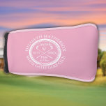 Personalized Hole in One Feminine Pink Golf Head Cover<br><div class="desc">Personalize the name,  location hole number and date to create a great keepsake to celebrate that fantastic hole in one. Designed by Thisisnotme©</div>