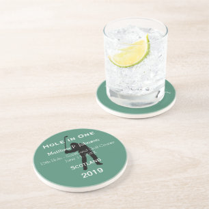 Personalized Hole In One Man Cave GOLFER'S Lodge Coaster