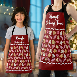 Personalized Holiday Baking Team Kids Christmas Apron