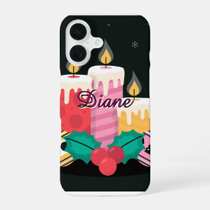 Personalized Holiday Candles iPhone Case Template 