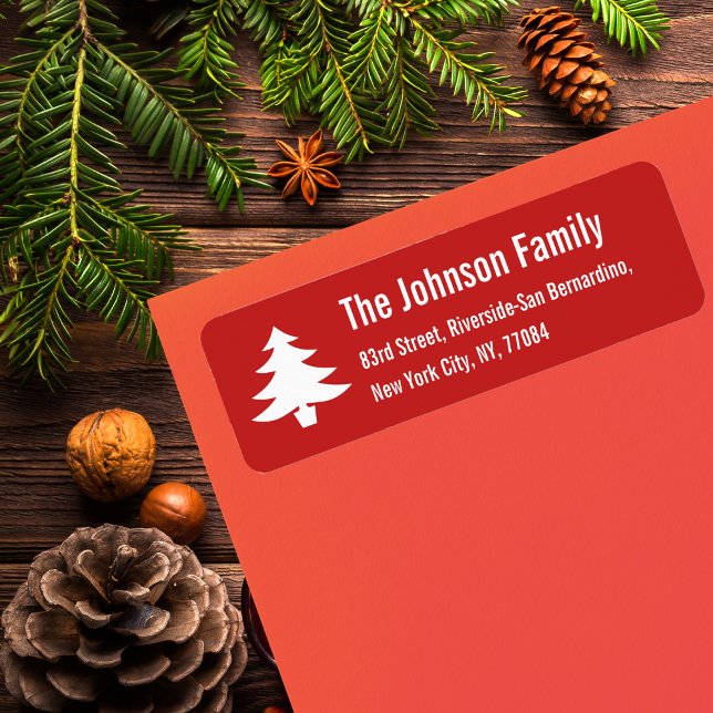 Personalized Holiday Christmas Tree Return Address (Personalized Holiday Christmas Tree Return Address Label)