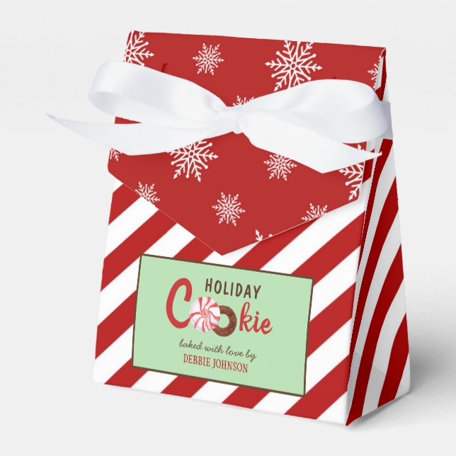 Personalized Holiday cookies  Favour Box (Front Side)