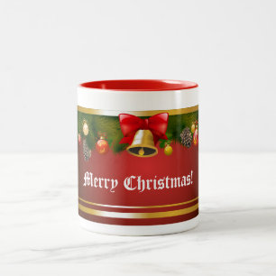Personalized Holiday Decor Two-Tone Coffee Mug