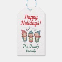 Personalized holiday gift tag