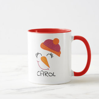 Personalized Holiday Happy Snowman Mug