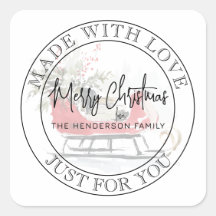Personalized Holiday Made With Love Sleigh