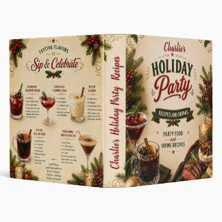 Personalized Holiday Party Recipe Binder