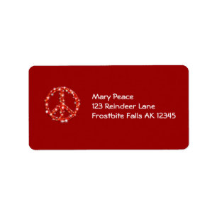 Personalized Holiday Peace Address Labels