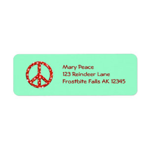Personalized Holiday Peace Address Labels