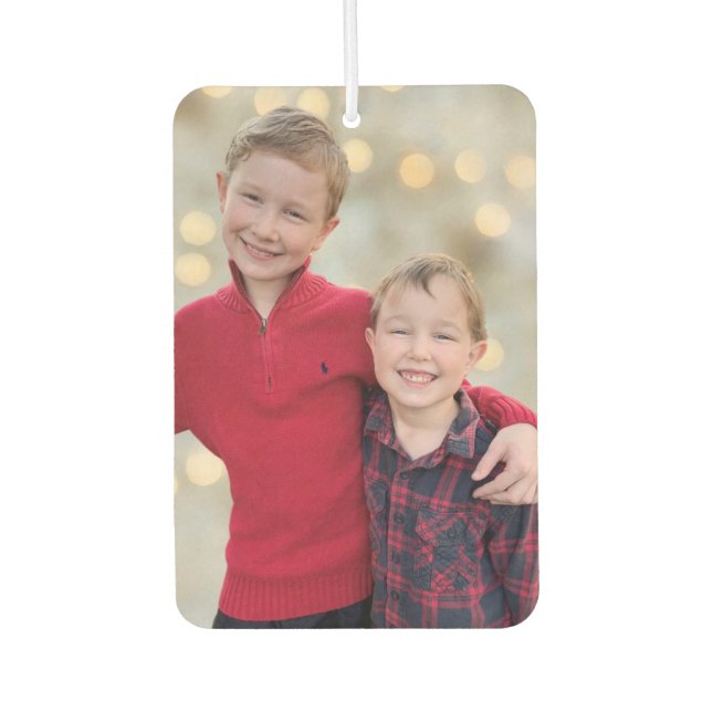 Personalized Holiday Photo Gift Air Freshener (Front)