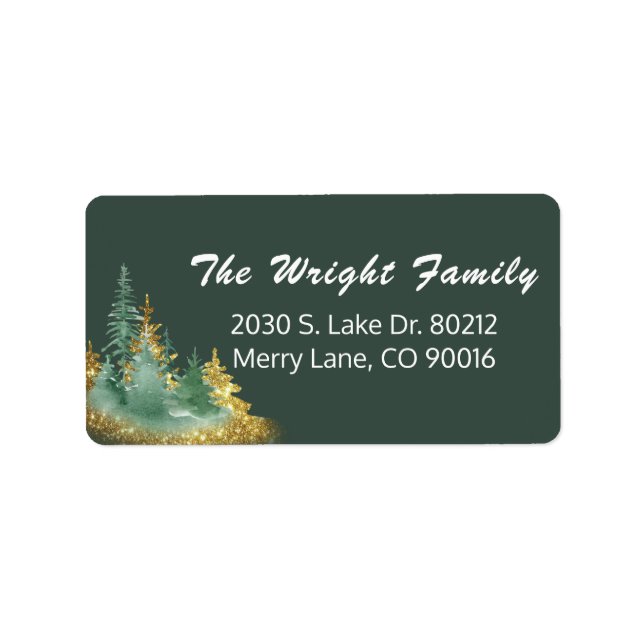 Personalized Holiday Return Address Label  (Front)