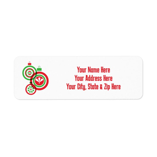 Personalized Holiday Return Address Label (Front)