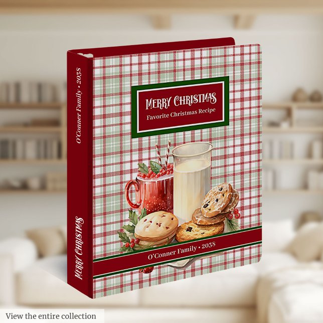 Personalized Holiday Ring Binder Baking Organizer (Personalized Holiday Ring Binder Baking Organizer)