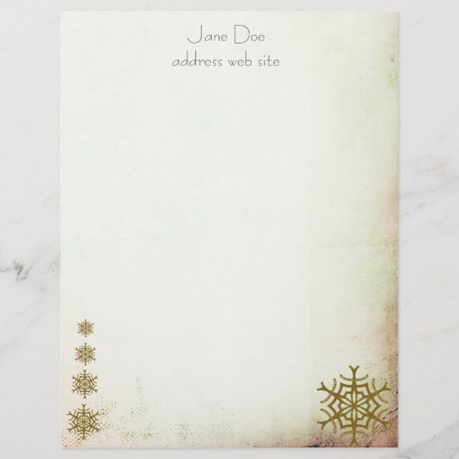 personalized Holiday stationary Letterhead (Front)