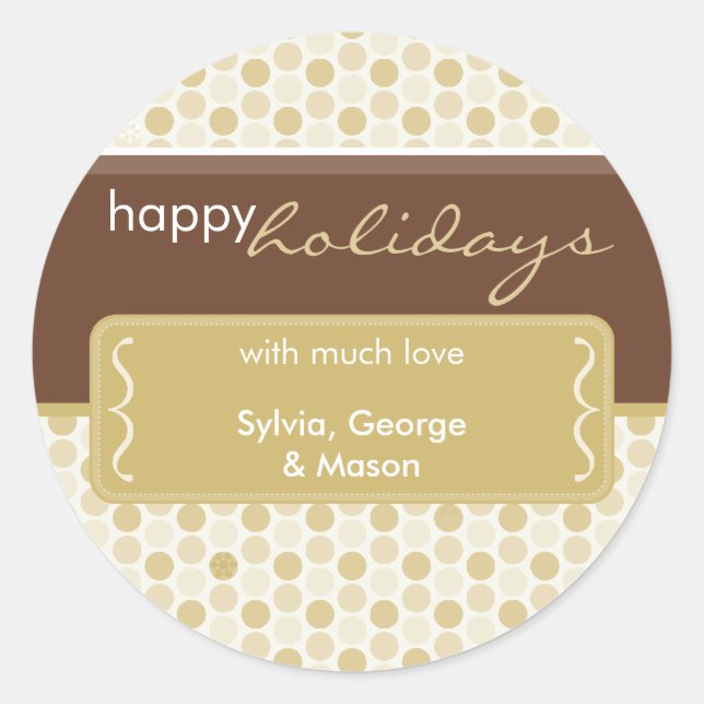 PERSONALIZED HOLIDAY STICKER :: spotted bracket 1 (Front)