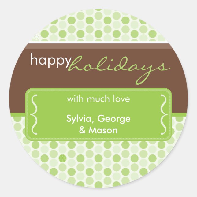 PERSONALIZED HOLIDAY STICKER :: spotted bracket 2 (Front)